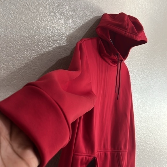 Solaris Men’s Pullover Red Hoodie Size M Slim Kangaroo pocket - Picture 7 of 13